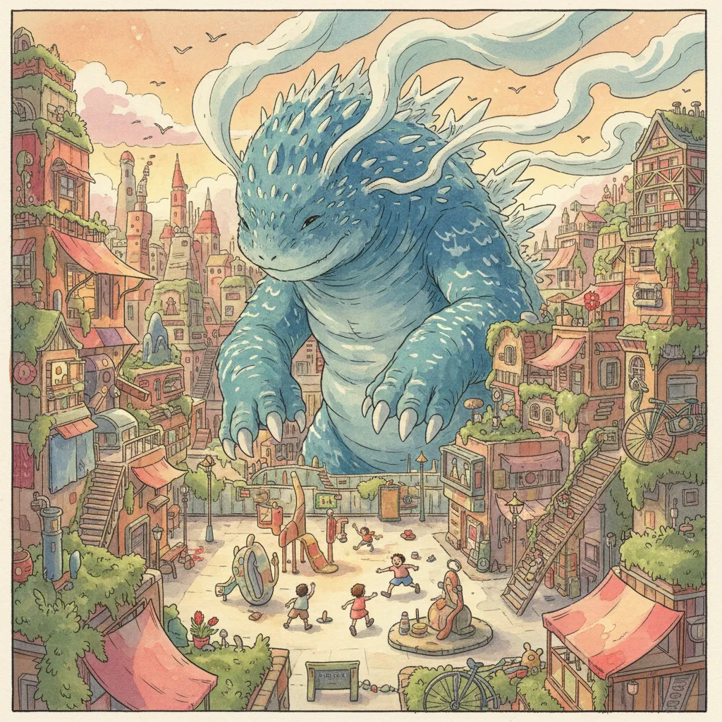 不揃いだが活気のある街並みを歩くクロワ