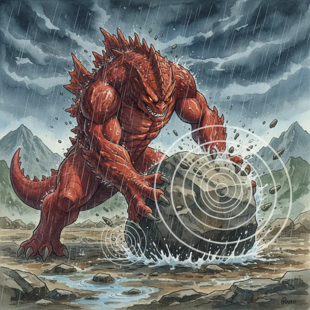 煙の立ち込める瓦礫の中で立ち尽くす3匹