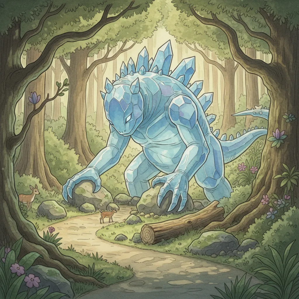 月明かりの下、先行して道を整えるクロワの後ろ姿