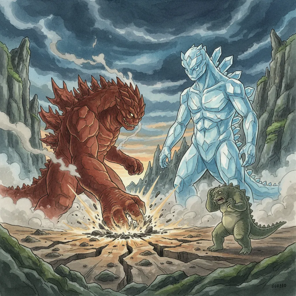 狼煙が2本同時に上がる空