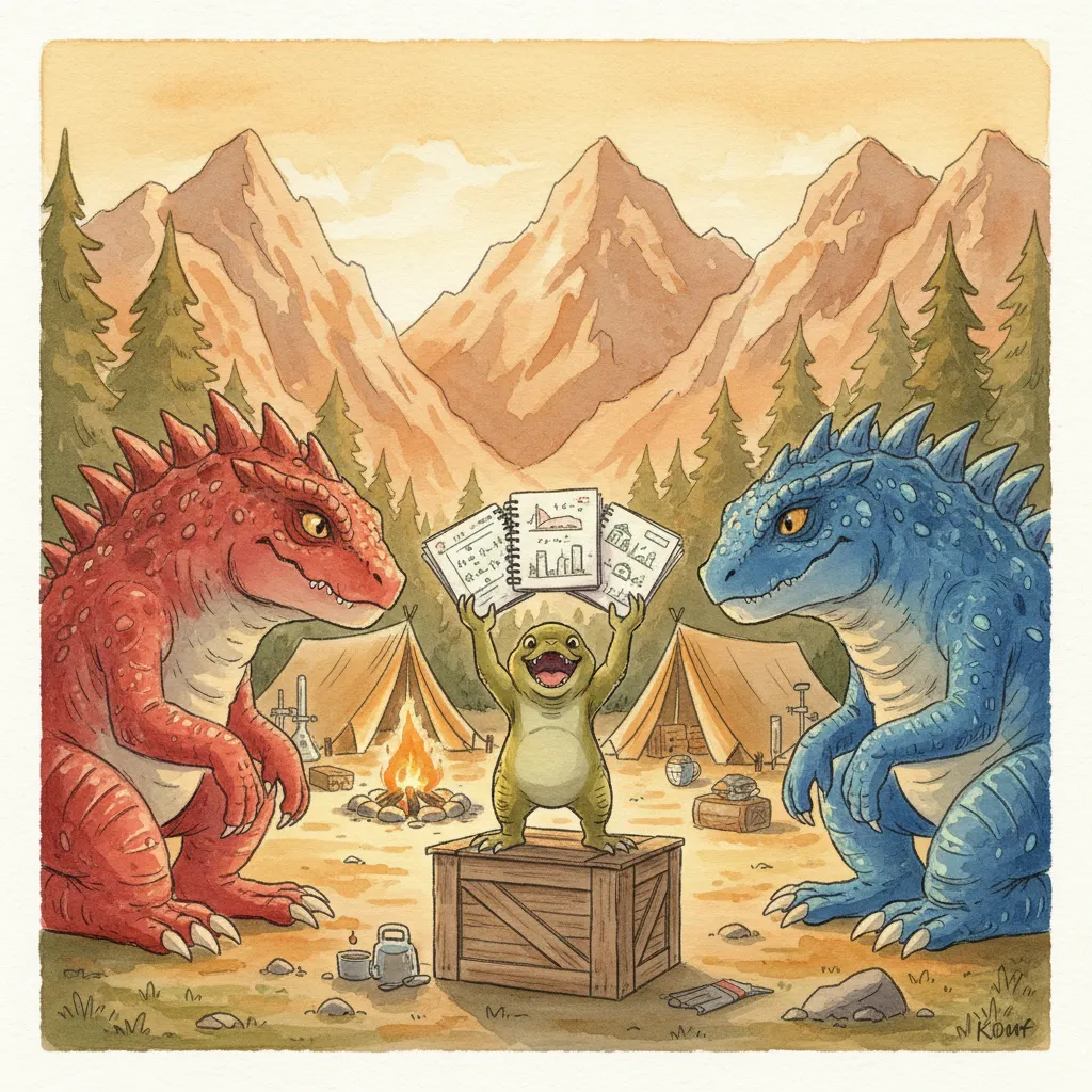 焚き火のそばで三冊目のノートに書くノビ