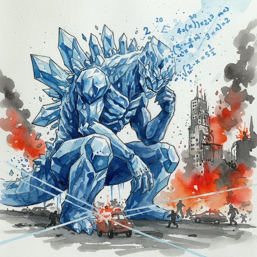 雨の中、泥にうずくまる小さな翼のある獣